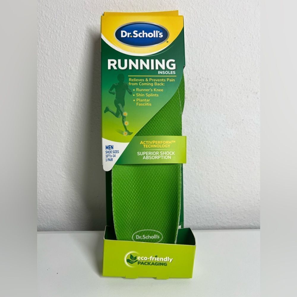Dr. Schooll’s Running Insoles NWT Triple Zone Protection Size 10 1/2 - 14